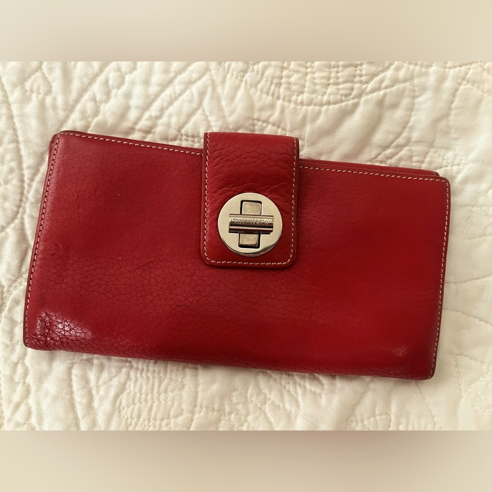 Tiffany and Co red  leather wallet